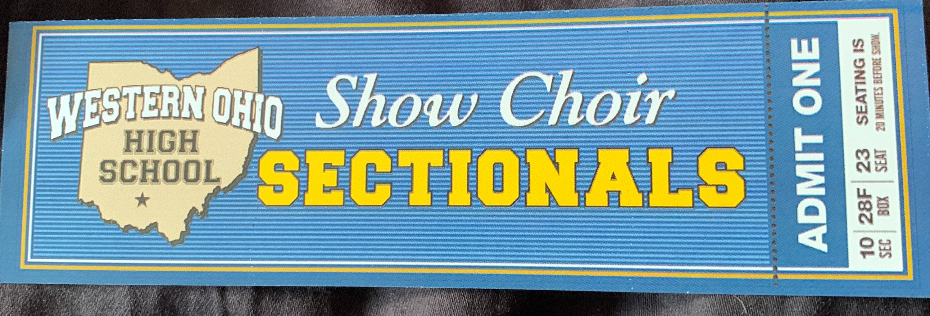 Season 2: 2010 Western Ohio High School Show Choir Sectional Competition Program