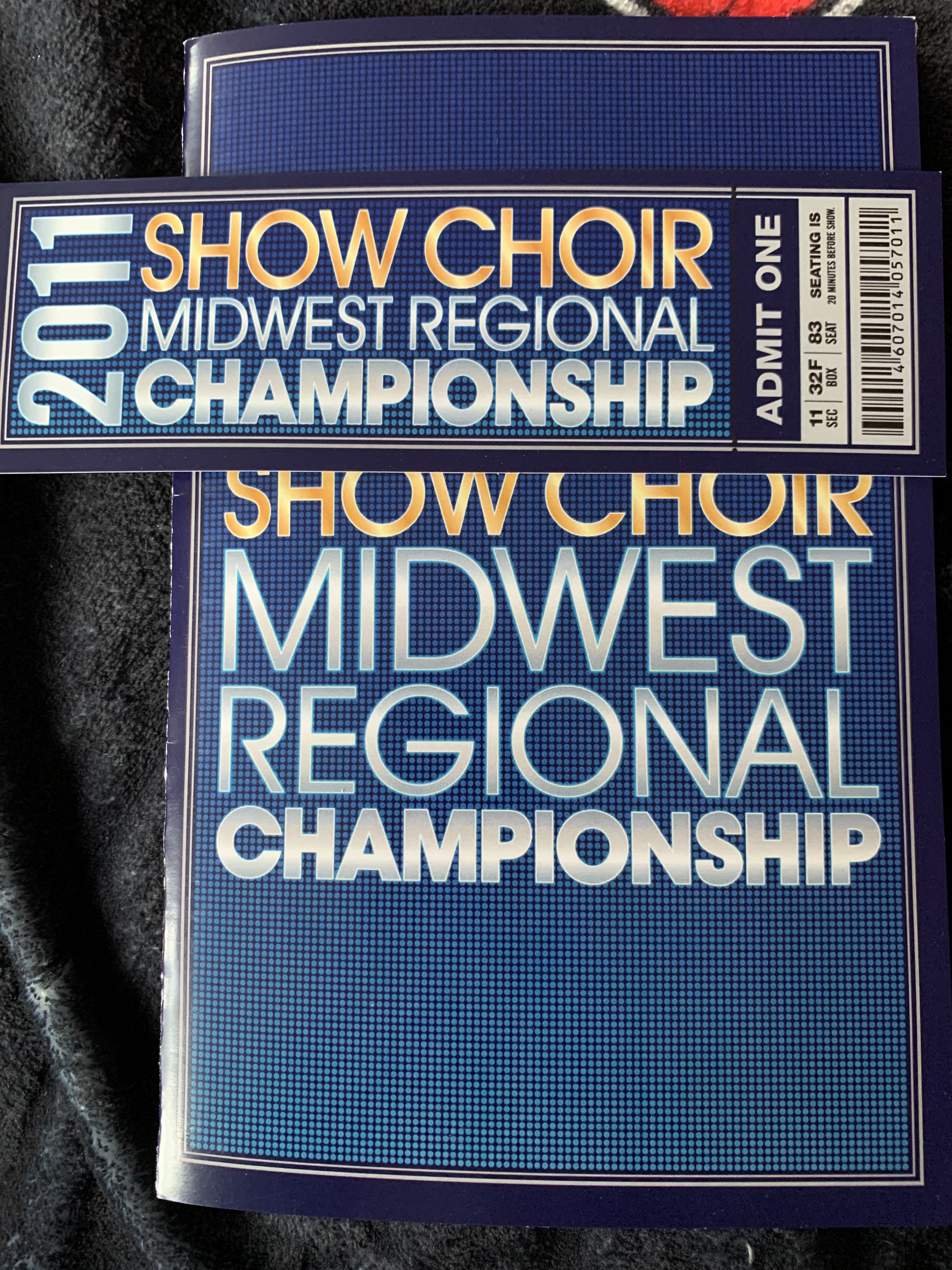 Season 2: 2011 Show Choir Midwest Region Regional Program & Ticket