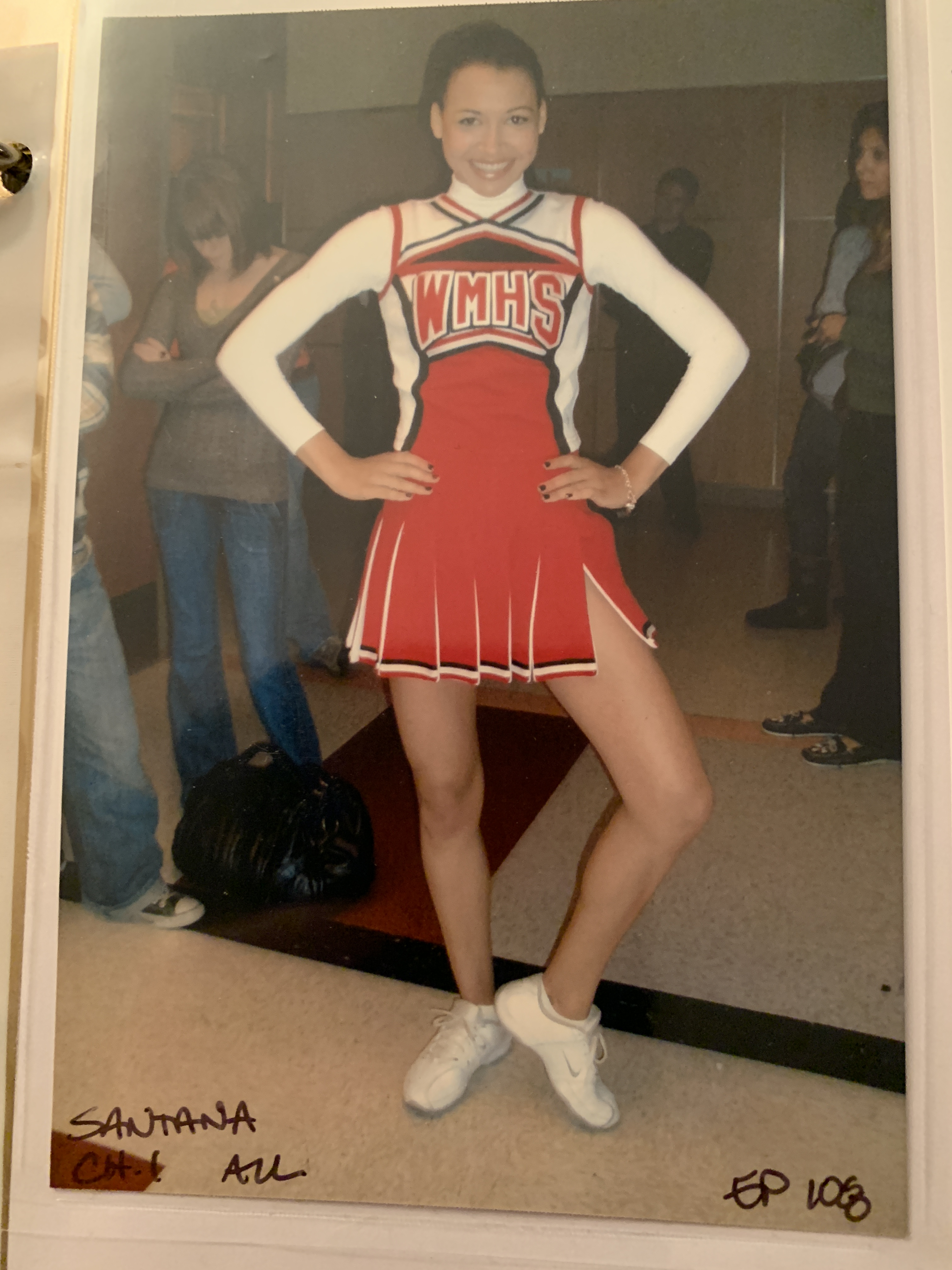 Naya Rivera Season 1; Cheerios Uniform and Sneakers.